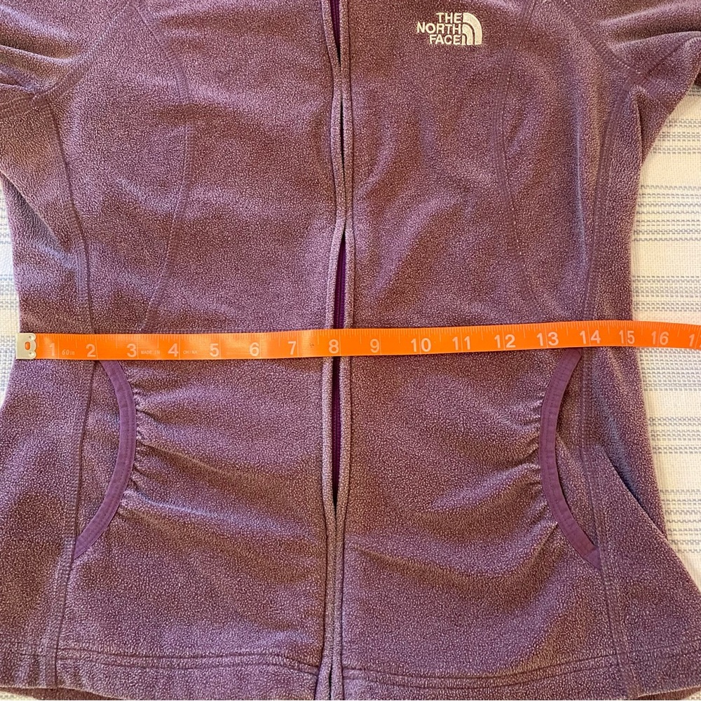The North Face Purple Lavender Light Fleece Hooded Zip Up Hoody w/ Thumb Holes S - Picture 3 of 9